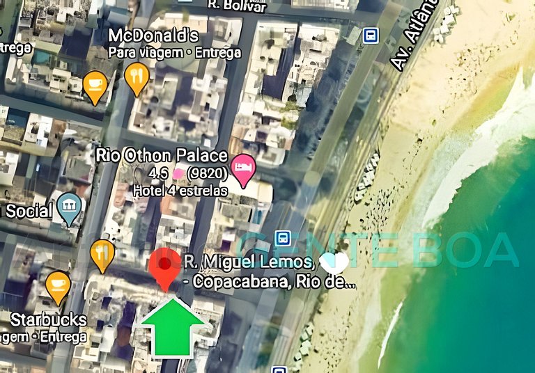 Copacabana 125m2 Posto 05 Vista Mar 3Quartos Suíte