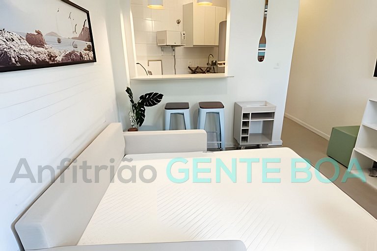 Leblon x Gávea. Ótimo quarto e sala. 1vaga garagem