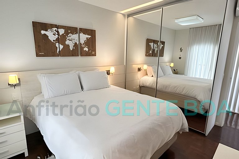 Alto Leblon! Vistão! Lindo 3 quartos com 2 vagas.