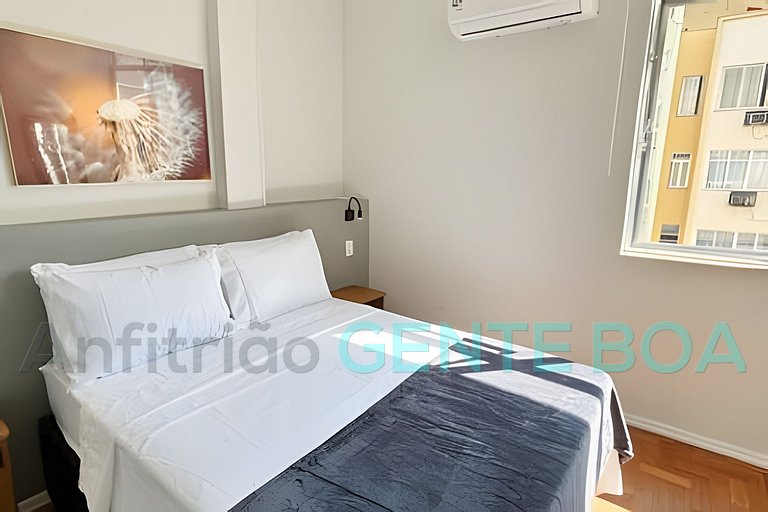 Copacabana Studio Novo! Aconchegante. 500m Praia.