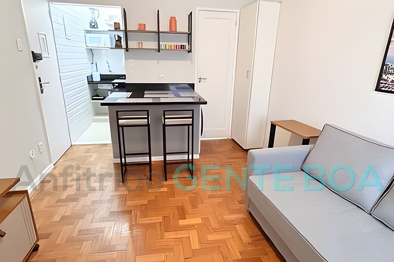 Copacabana Studio Novo! Aconchegante. 500m Praia.