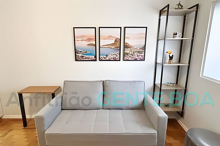 Copacabana Studio Novo! Aconchegante. 500m Praia.