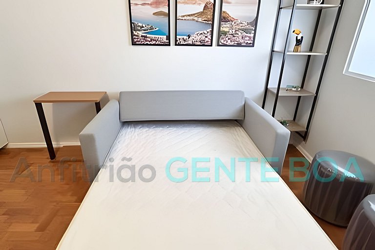 Copacabana Studio Novo! Aconchegante. 500m Praia.