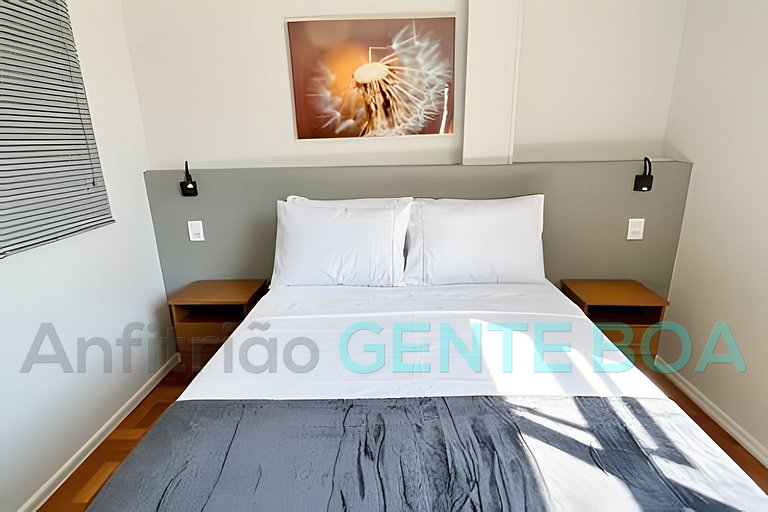 Copacabana Studio Novo! Aconchegante. 500m Praia.